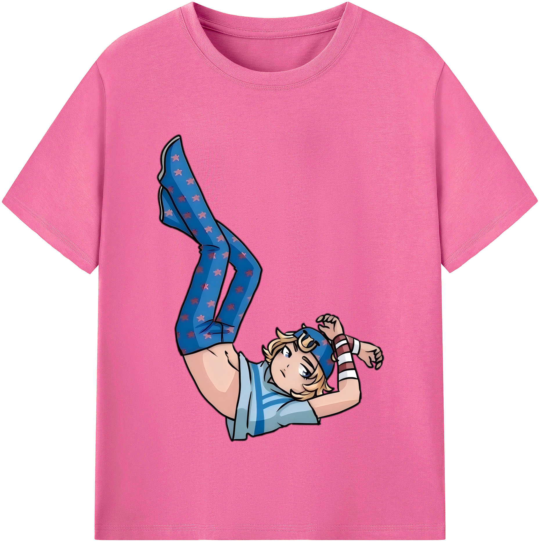 （画像用） ジョジョの奇妙な冒険 グイード?ミスタ JoJo's Bizarre Adventure Guido Mista レディースカジュアルプリントTシャツ（綿100％）